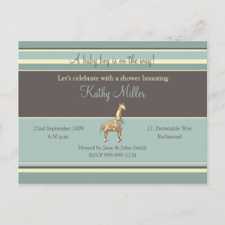 Inbjudan till rand Baby Shower (Boy)