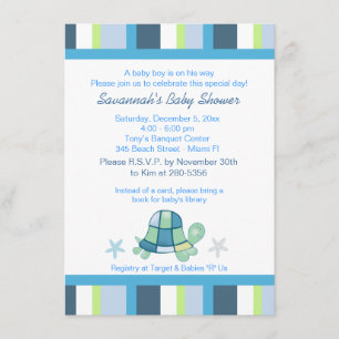Inbjudan till Rand Boy Baby Shower på Turtle Bay-