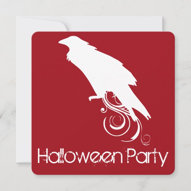 Inbjudan till Raven Red Halloween fest (Framsida)