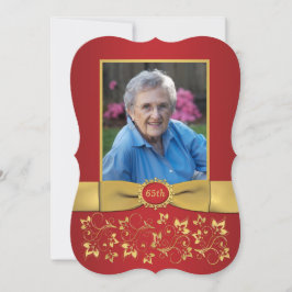 Inbjudan till Red and 65e Photo Birthday
