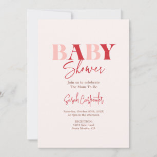 Inbjudan till Red and Rosa Baby Shower