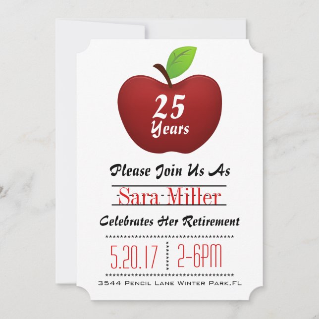 Inbjudan till Red Apple Teacher Pension (Framsida)