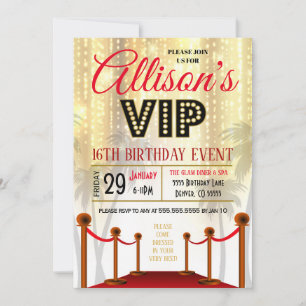 Inbjudan till Red Carpet Birthday