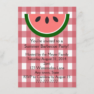 Inbjudan till Red Checkered Watermelon Summer Part