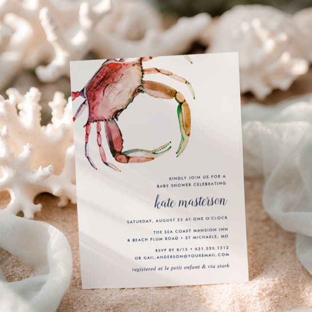 Inbjudan till Red Crab Baby Shower (Skapare uppladdad)