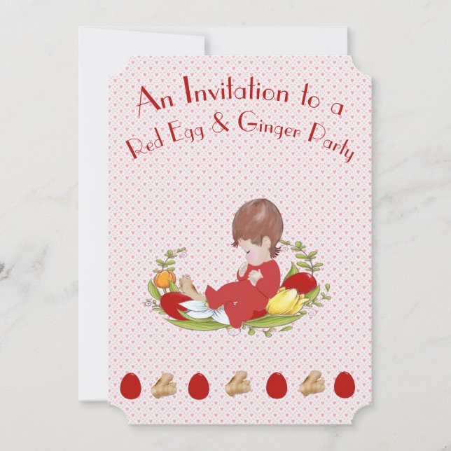 Inbjudan till Red Egg & Ginger Party (Framsida)