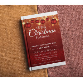 Inbjudan till Red Elegant God jul Party