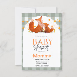 Inbjudan till Red Fox Baby Shower