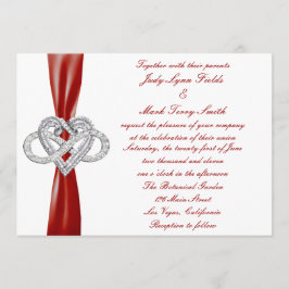 Inbjudan till Red Infinity Heart Wedding