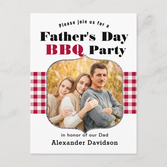 Inbjudan till Red Play Photo Fars dag BBQ (Framsida)