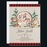 Inbjudan till Red Play Winter Woodland Baby Shower<br><div class="desc">Inbjudan till Red Play Winter Woodland Baby Shower</div>