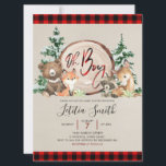 Inbjudan till Red Play Winter Woodland Baby Shower<br><div class="desc">Inbjudan till Red Play Winter Woodland Baby Shower</div>
