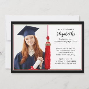 Inbjudan till Red Tassel Photo Studentfest