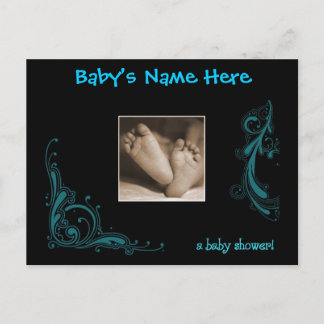 Inbjudan till Regal Blue Pojke Shower