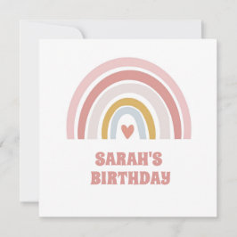 Inbjudan till regnbågsflickor eller födelsedagskor