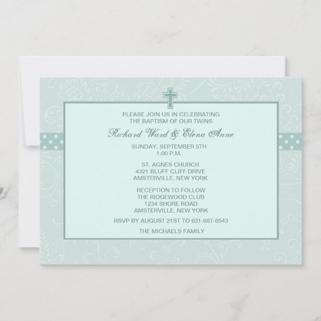 Inbjudan till Religiösa av återgiven Paisley (Framsida)