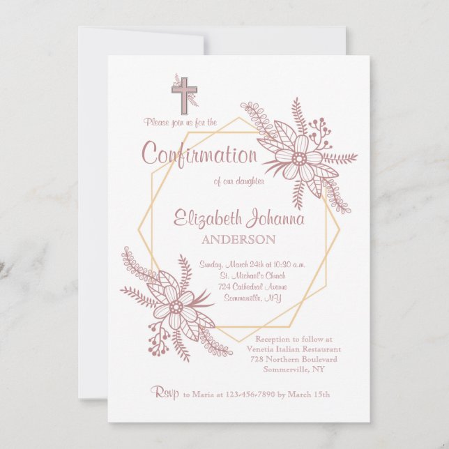 Inbjudan till Religiösa för blommigt - spärra  (Framsida)