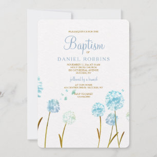 Inbjudan till Religiösan Blue Dandelions