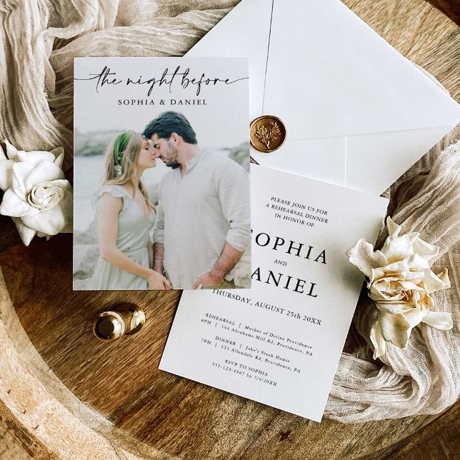 Inbjudan till repetitionens middag kvällen innan (Skapare uppladdad)