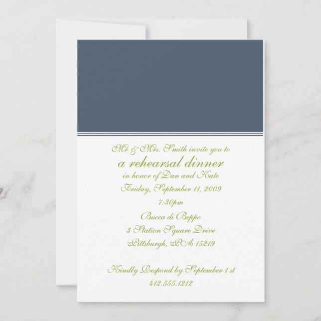 Inbjudan till repetitionsmiddag (Framsida)