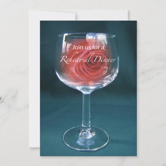 Inbjudan till repetitionsmiddag Wineglass Ro (Framsida)