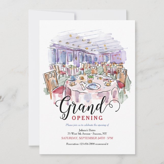 Inbjudan till restaurangmiljö (Framsida)