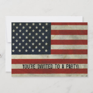 Inbjudan till Retro American Flagga