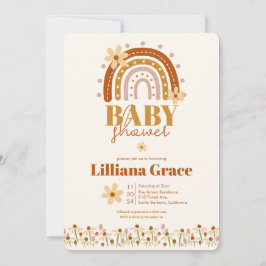 Inbjudan till Retro Boho Baby Shower