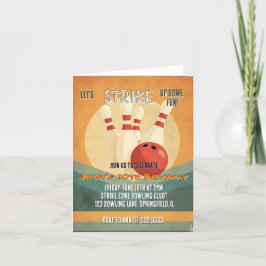 Inbjudan till Retro Bowling Barns födelsedag-parti