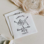 Inbjudan till Retro Champagne Bachelorette-partiet Pappersservett<br><div class="desc">Vår Champagne Bachelorette Party Papper Napkins kombinerar enkelhet i chicen med roligten av reflexdesign. Matchande objekt i Cava party-design.</div>
