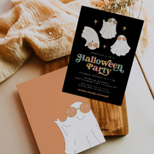 Inbjudan till Retro Ghost Cute Halloween fest