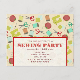 Inbjudan till Retro Inspired Sewing Party