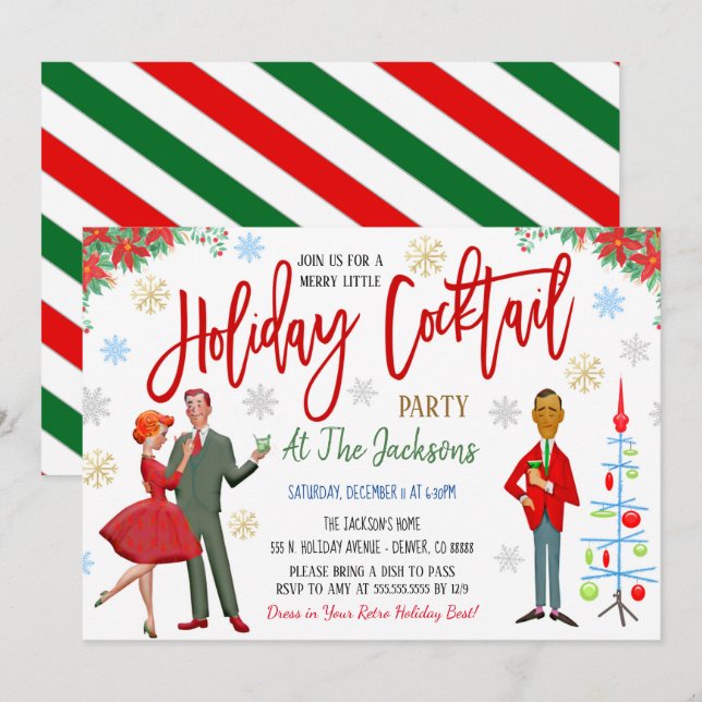 Inbjudan till Retro-julfesten  (Fram/baksida)