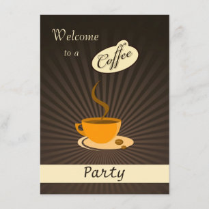 Inbjudan till Retro-kaffepartiet kopp
