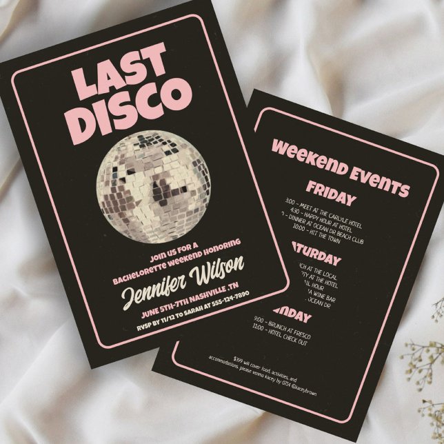 Inbjudan till Retro Last Disco Bachelorette Helg (Skapare uppladdad)