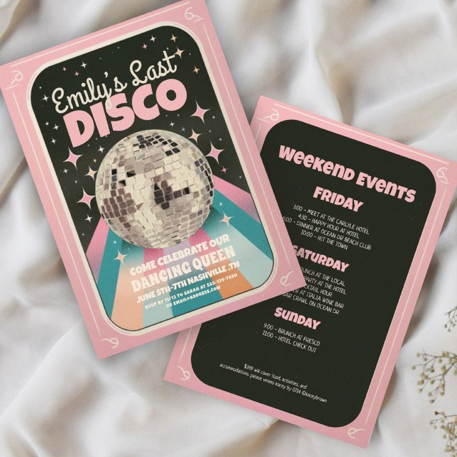 Inbjudan till Retro Last Disco Bachelorette Helg (Skapare uppladdad)