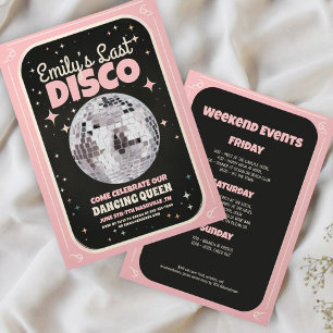 Inbjudan till Retro Last Disco Bachelorette Helg
