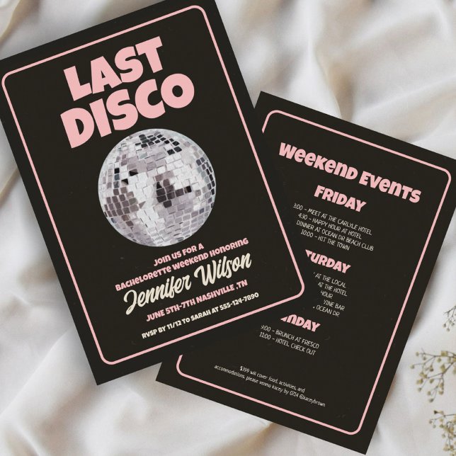 Inbjudan till Retro Last Disco Bachelorette Helg (Skapare uppladdad)