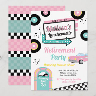 Inbjudan till Retro Luncheonette Diner-fest