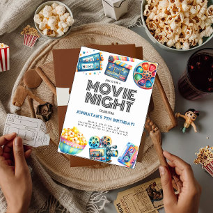 Inbjudan till Retro Movie Night Barns födelsedag