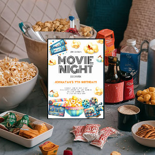 Inbjudan till Retro Movie Night Barns födelsedag