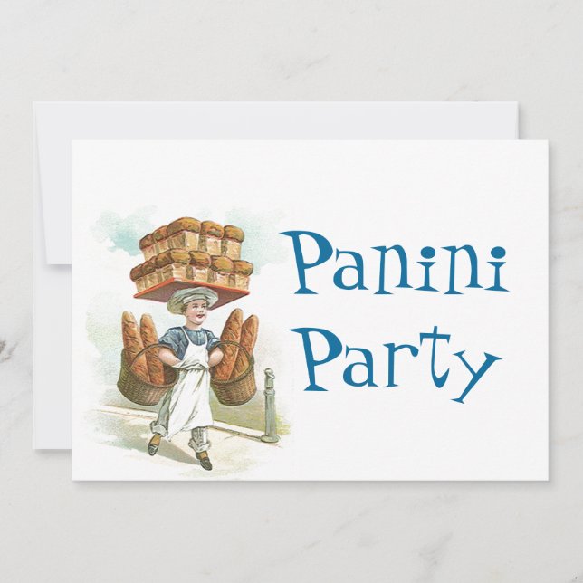 Inbjudan till Retro Roligt Panini Party Firande (Framsida)