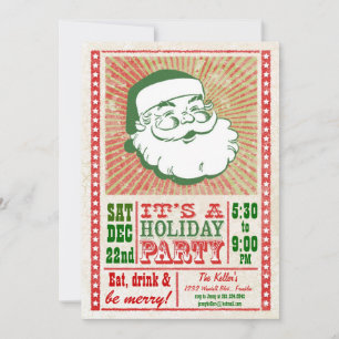 Inbjudan till Retro Santa Billboard-Helgdag