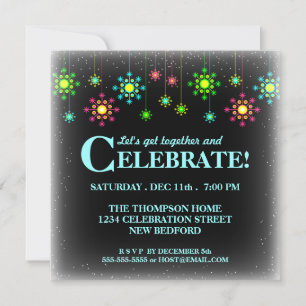 Inbjudan till Retro Snowflake Julfest