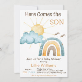 Inbjudan till Retro Sunshine Baby Shower