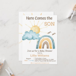 Inbjudan till Retro Sunshine Baby Shower