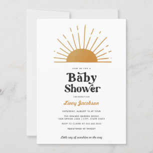 Inbjudan till Retro Sunshine Baby Shower