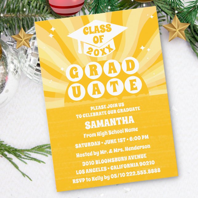 Inbjudan till Retro Sunshine-Studentfest (Skapare uppladdad)