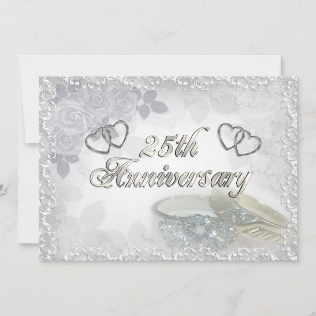 Inbjudan till ringar på 25-årsdagen (Framsida)