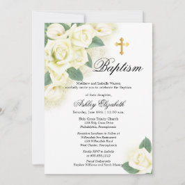 Inbjudan till Ro Blommigt Bouquet Baptism Firande